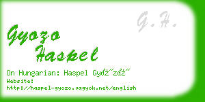 gyozo haspel business card